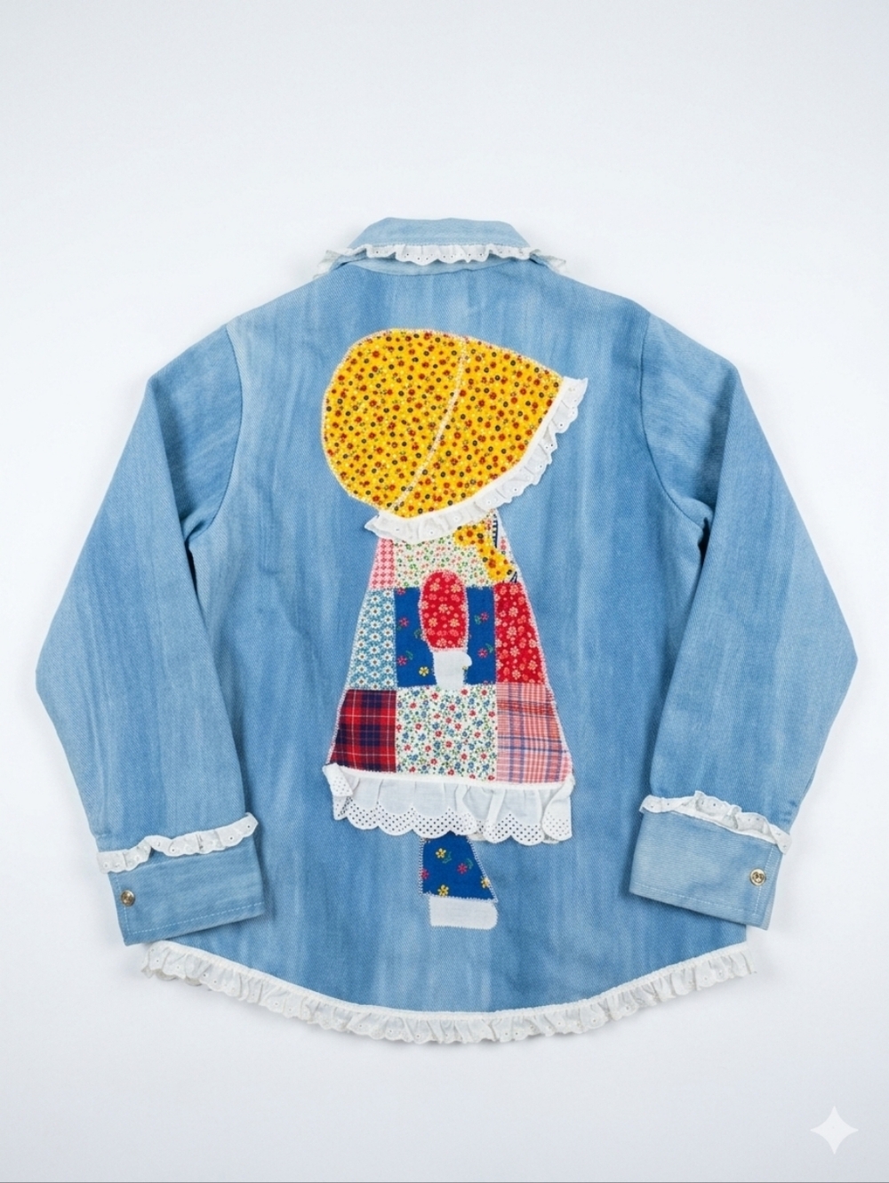 Rare Vintage 1970s Handmade Girls Sunbonnet Sue Prairie Jacket – Size M-L